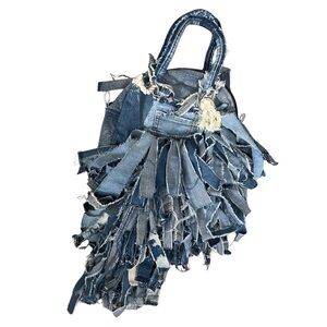 Upcycled Denim Jeans Rag Tag Fringe 💼